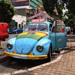 Vintage car on tree