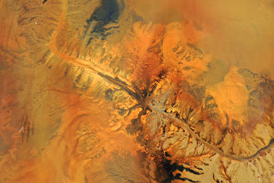 High angle view of sand