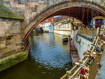 Arch bridge over canal