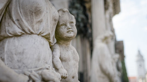 Statue against blurred background