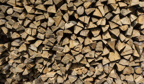 Full frame shot of firewood