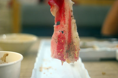 Close-up of ice cream in bowl