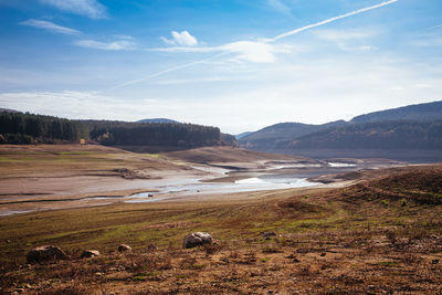 Empty student dam after long drought