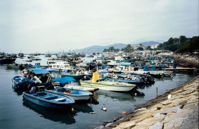 Boats in harbor