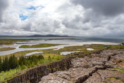 Scenic view of sea against sky