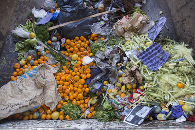  good food in a garbage container