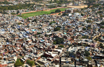 High angle view of cityscape