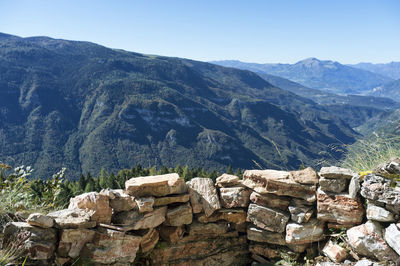 Hiking trail in the forra del lupo the wolf's gorge.  it was called  wolfsschlucht 