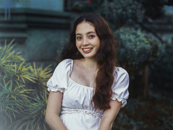 Portrait of smiling young woman