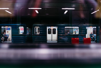 Train at subway station