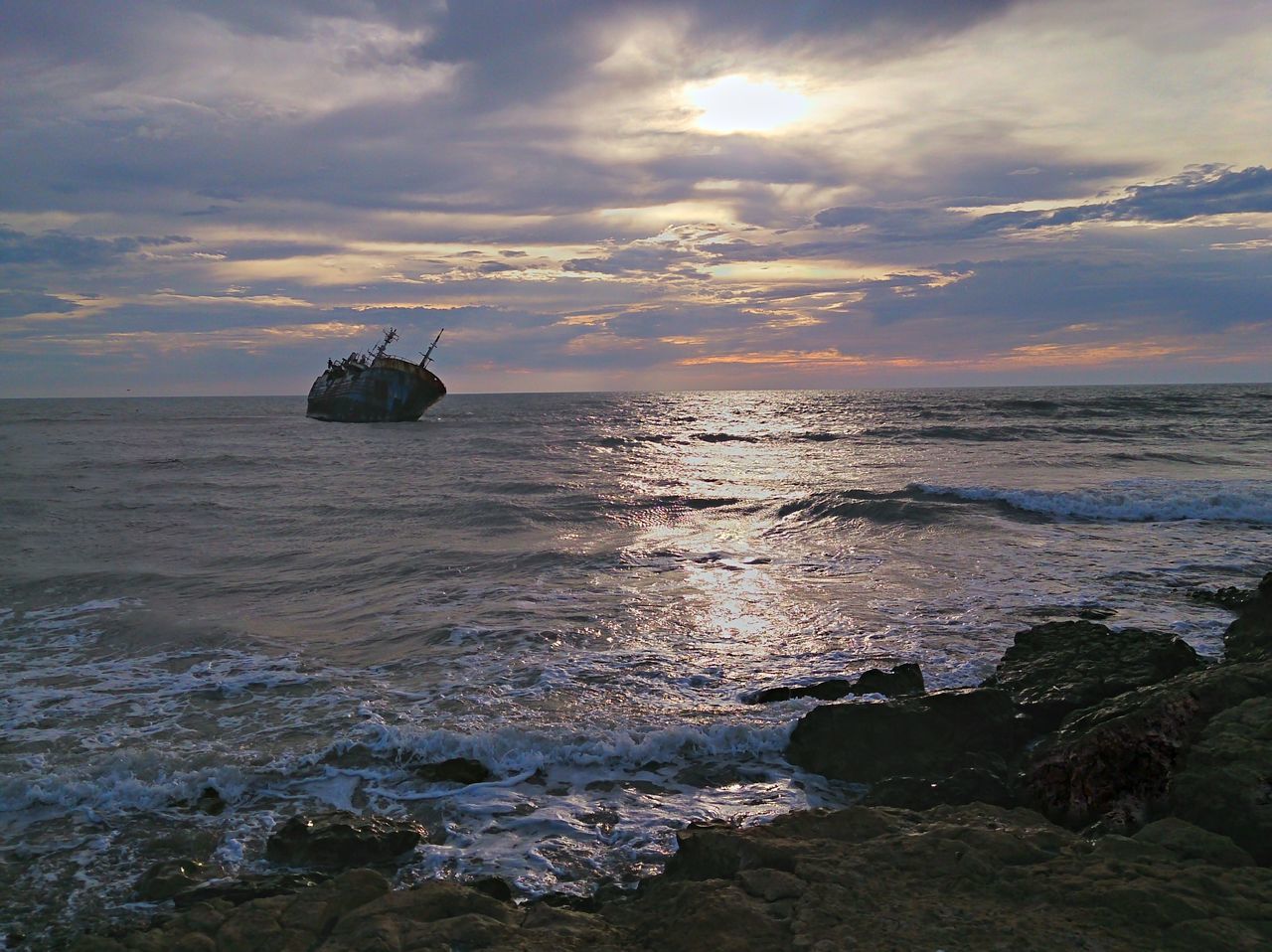 SUNSET OVER SEA