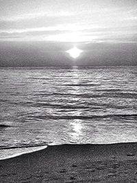 Scenic view of sea during sunset