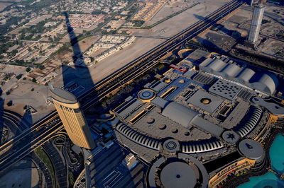 High angle view of modern office building