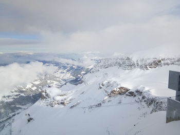 Snow covered mountain against sky