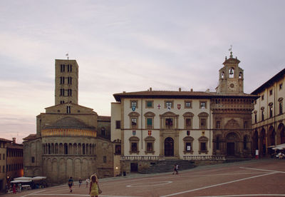 View of clock tower in city