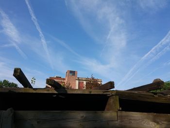 Low angle view of old building against sky