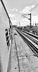 View of railroad tracks against sky