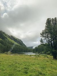 Scenic view of landscape against sky