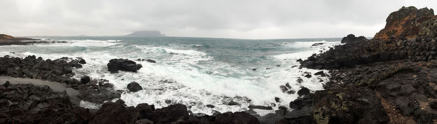 Scenic view of sea against sky