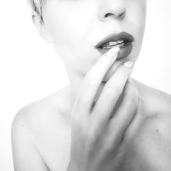 Close-up portrait of young woman