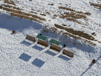 Steppe landscape surrounding burana tower during winter in kyrgyzstan