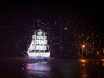 Illuminated built structure at night