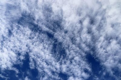 Low angle view of clouds in sky