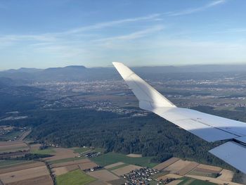 Aerial view of landscape against sky