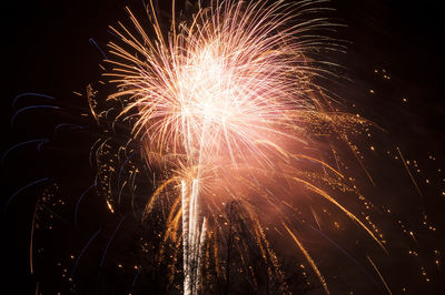 Long exposure of a fireworks at the turn of the year