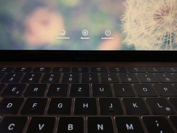 Close-up of computer keyboard