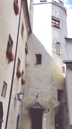 Low angle view of buildings in city