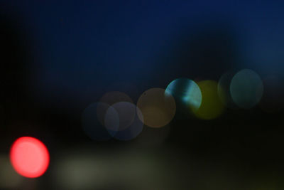 Defocused lights at night