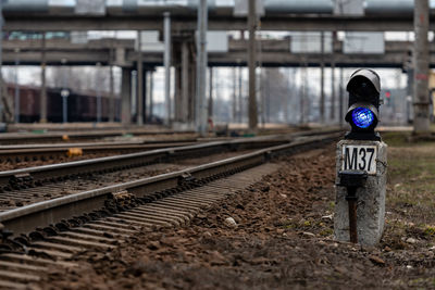 Train on railroad station platform