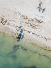 Aerial view of tanjung aan beach, lombok,indonesia