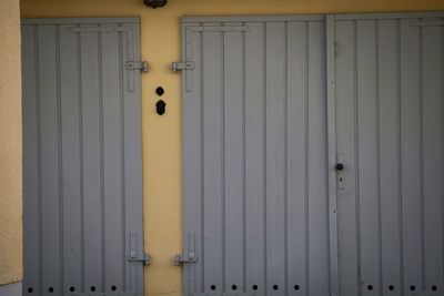 Close-up of closed door