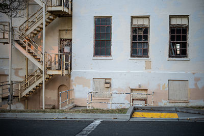 Low angle view of abandoned building