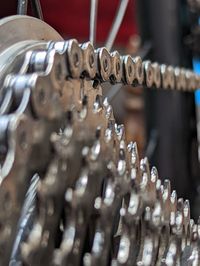 Close-up of machine part