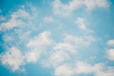 Low angle view of clouds in sky