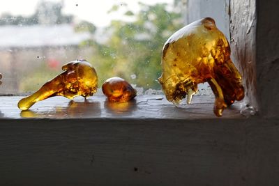 Close-up of orange on table