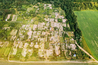 High angle view of cityscape