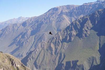 Scenic view of rocky mountains against sky