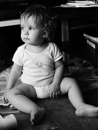 Portrait of girl sitting