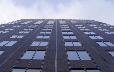 Low angle view of modern building against sky