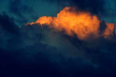 Low angle view of sky during sunset