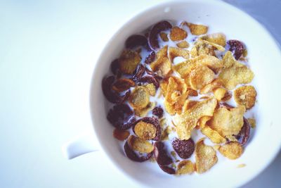 Close-up of breakfast served in bowl