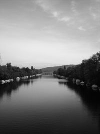 Scenic view of river against sky