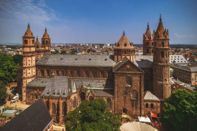 Historic building against sky in city