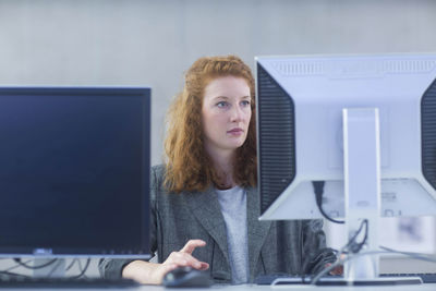 Employee in an office working