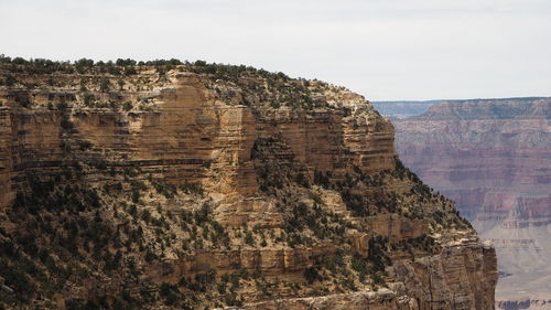 View of canyon against cloudy sky