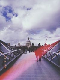 View of buildings in city against sky